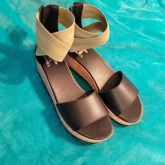 Nwt sorel cork bottom wedge sandals size 11 - Picture 8 of 8